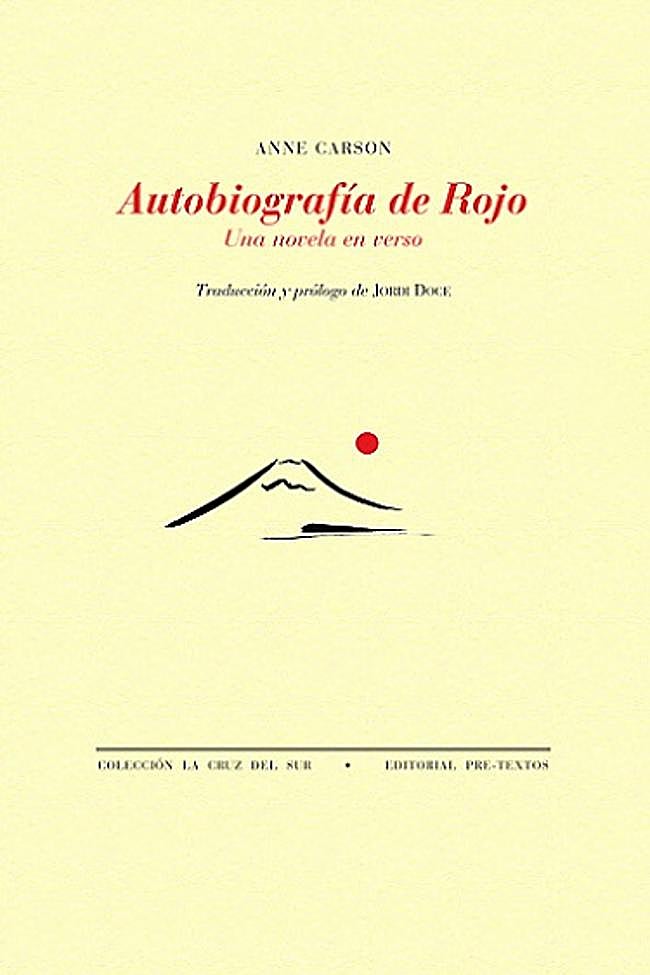 Portada de Autobiografía de Rojo, de Anne Carson