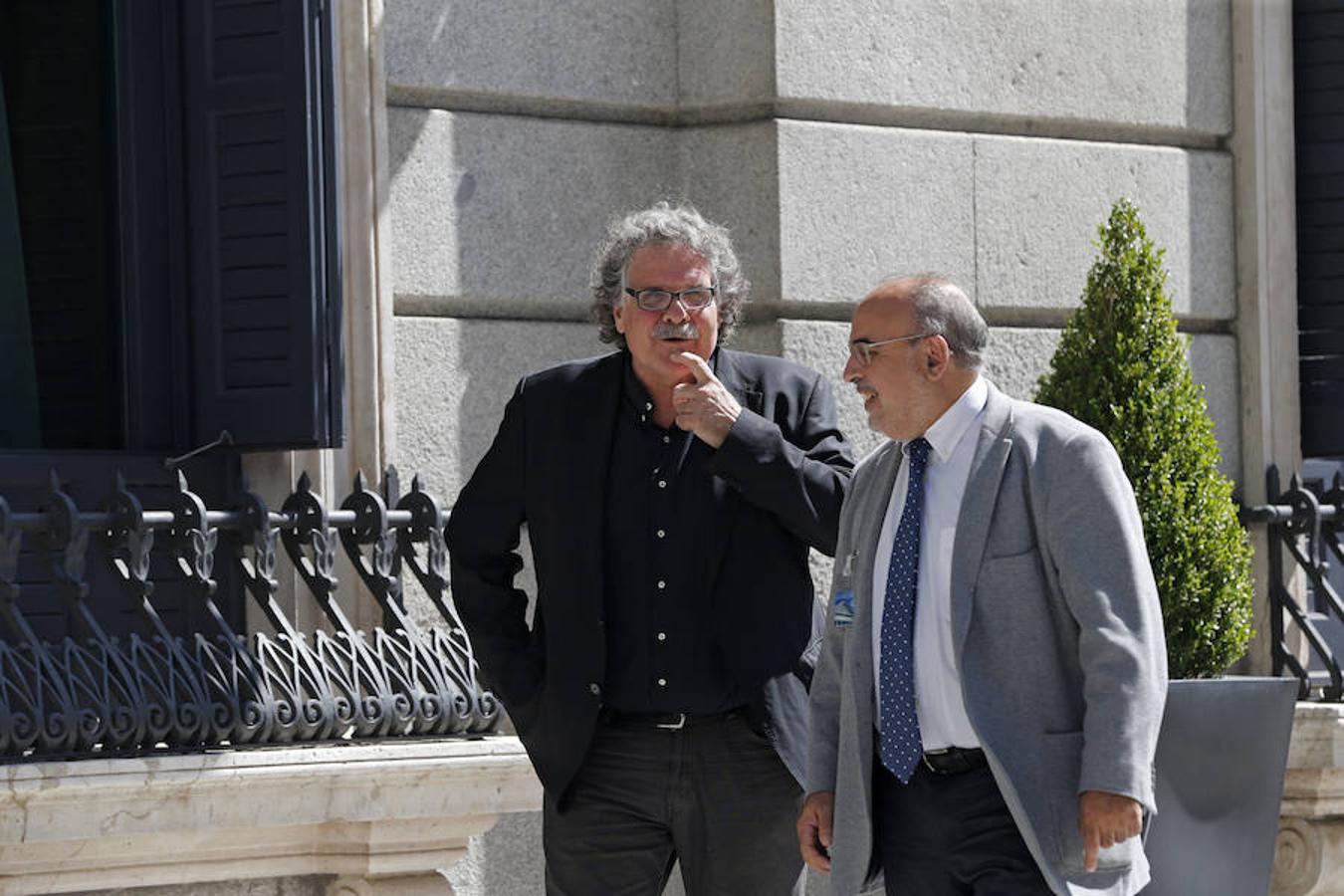 Joan Tardà, de ERC, a su llegada al Congreso.