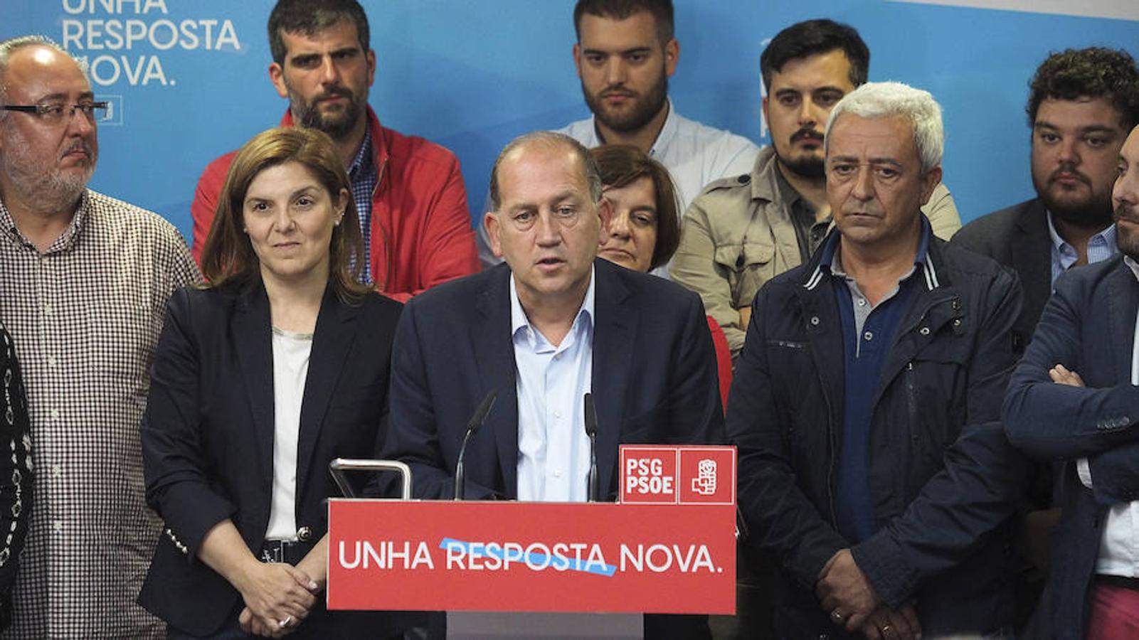 Desolación entre los socialistas gallegos tras el varapalo electoral.