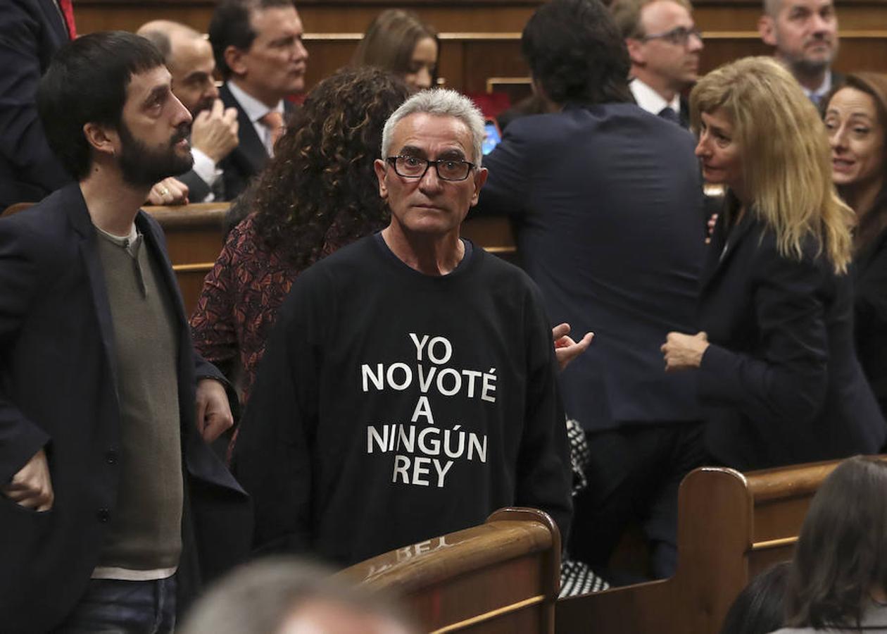 Diego Cañamero, diputado de Unidos Podemos, con su polémica sudadera.