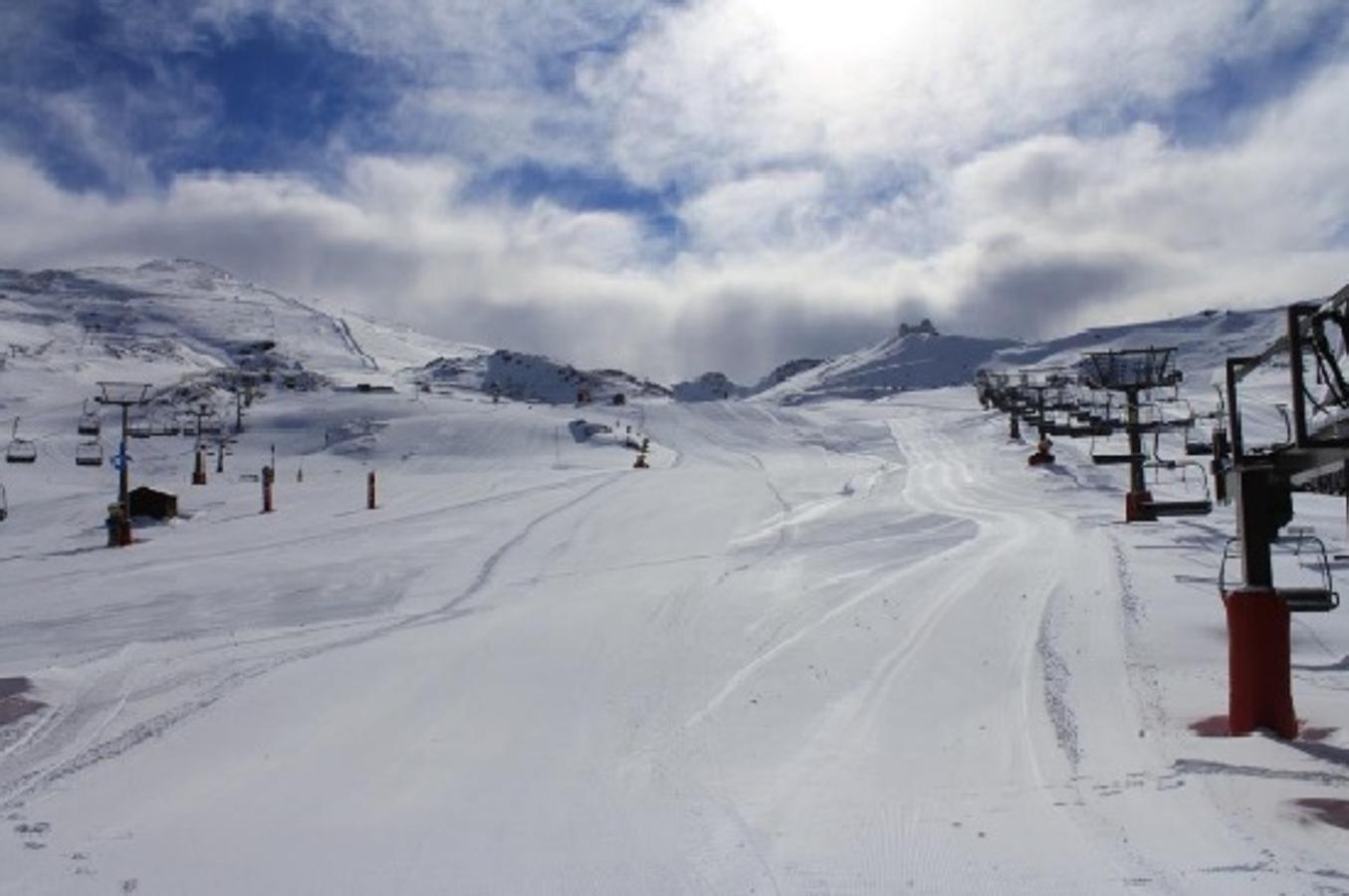 El primer fin de semana de nieve, en imágenes