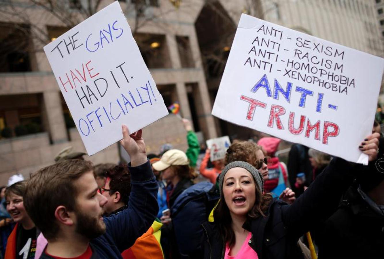 Los detractores de Trump salen a la calle