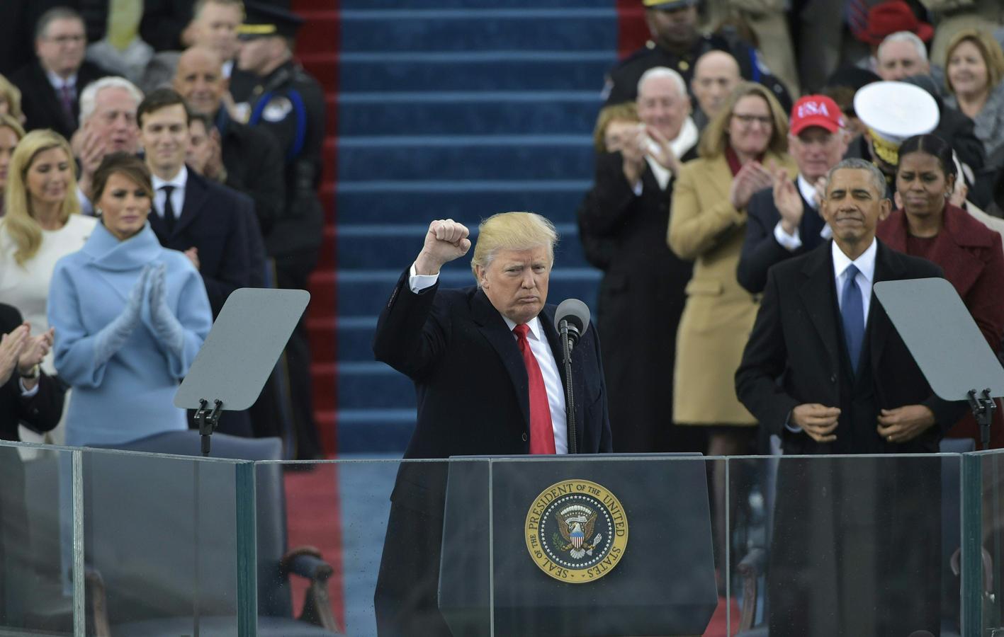 Donald Trump, durante su discurso de investidura.