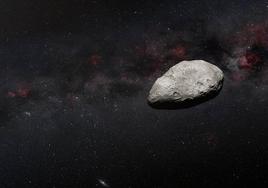 Ilustración de un asteroide