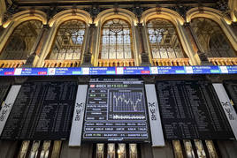 Interior de la Bolsa de Madrid