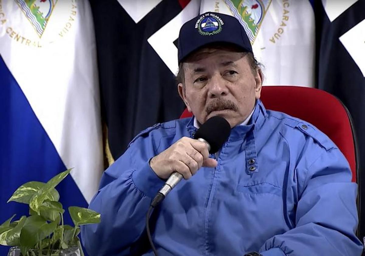 El presidente nicaragüense, Daniel Ortega, durante una comparecencia en Managua