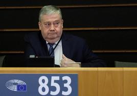 El legislador belga Marc Tarabella, el pasado 2 de febrero en el Parlamento Europeo