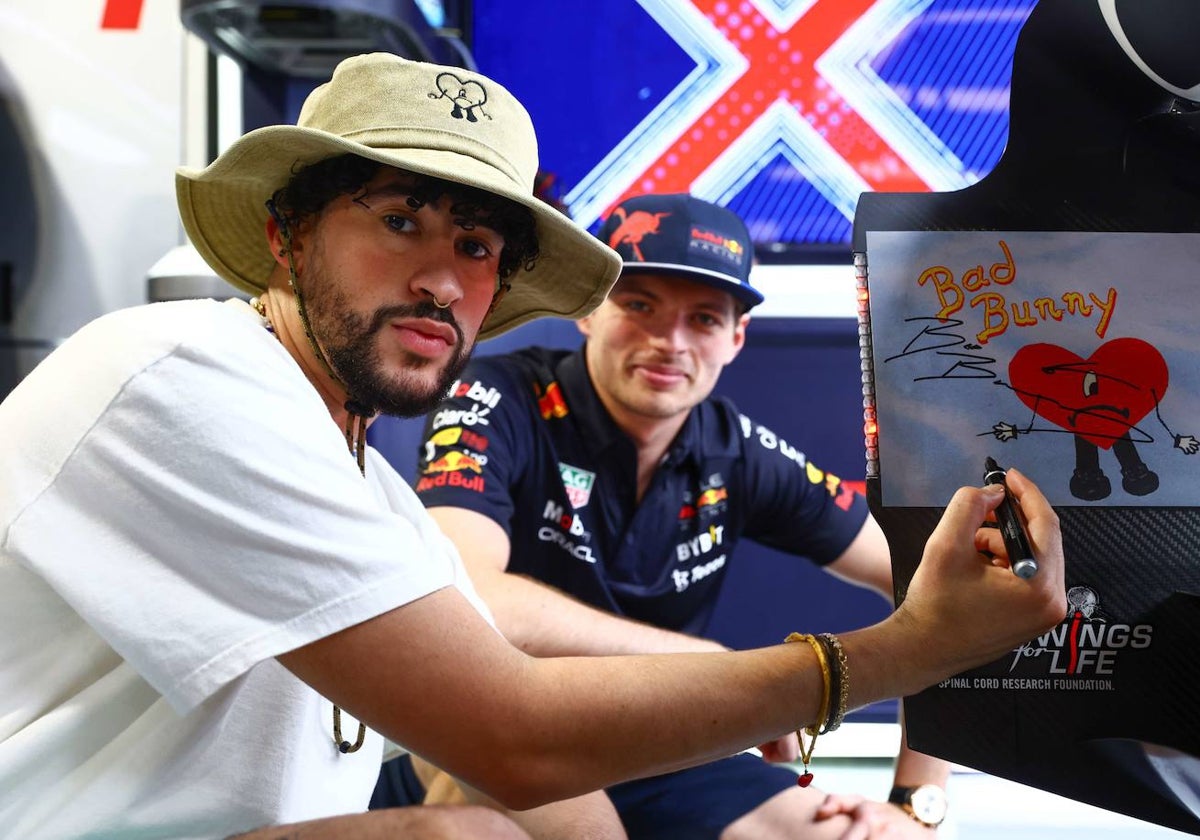 Bad Bunny, en el Gran Premio de F1 de Miami.