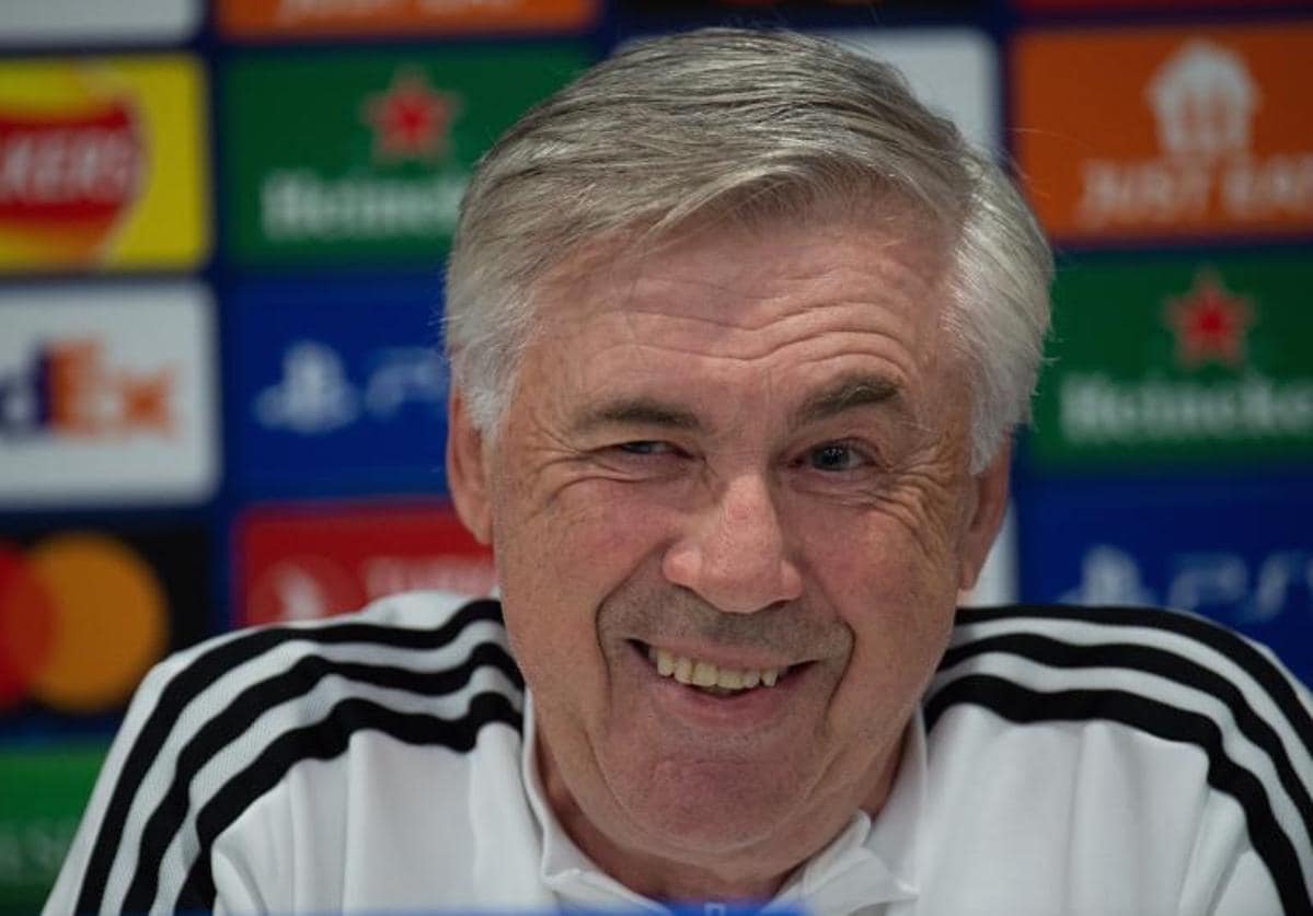 Carlo Ancelotti, durante la rueda de prensa.