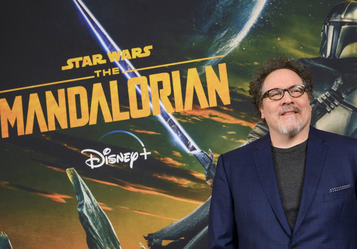 Jon Favreau, el pasado martes, en la presentación de la tercera temporada de 'The Mandalorian'.