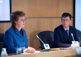 La jefa de la delegación de la comisión de Control Presupuestario del Parlamento Europeo, Monika Hohlmeier, en Madrid.