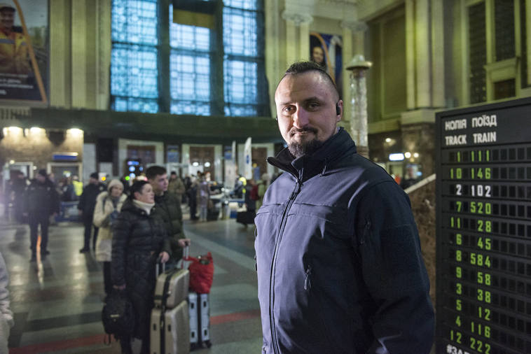 Alexander Kamyshin, en la estación de trenes de Kiev.