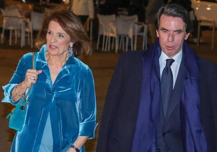 José María Aznar y su mujer, Ana Botella.