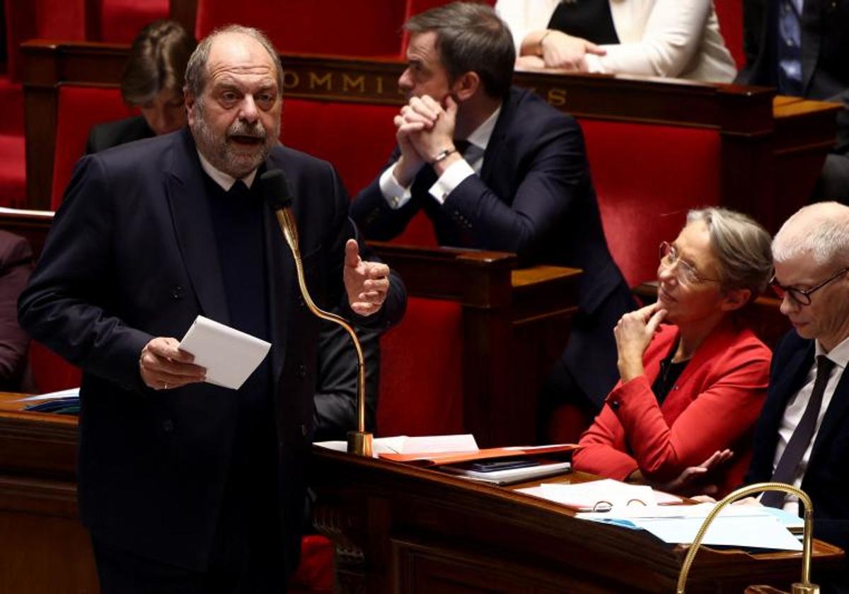 El ministro de Justicia de Francia, Éric Dupond-Moretti, el martes en la Asamblea Nacional.