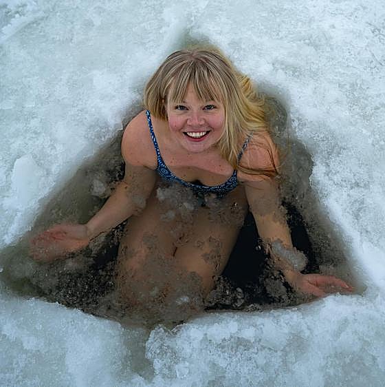 La nadadora de hielo