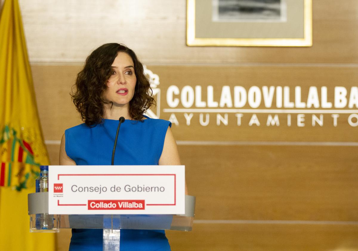 La presidenta de la Comunidad de Madrid, Isabel Díaz Ayuso.