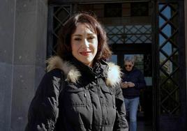 Juana Rivas, en una de sus visitas al Tribunal de Cagliari en este procedimiento.