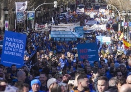 Manifestación contra la Ley de Bienestar Animal, realizada en febrero en Madrid.