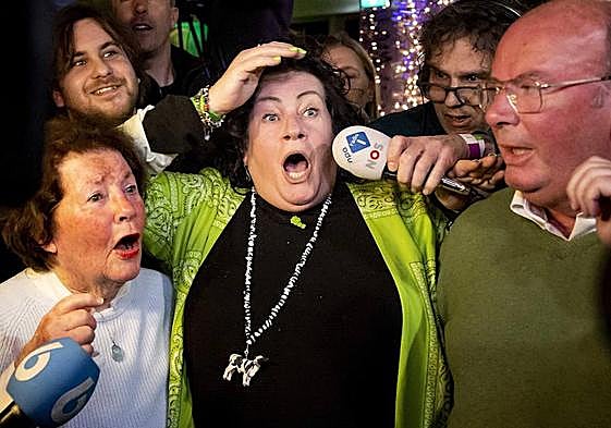 Caroline van der Plass, líder del Movimiento Campesino Ciudadano, no pudo ocultar la sorpresa por su victoria.