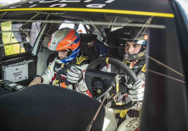 Diego Ruiloba, el piloto que entrena en coche eléctrico para un rally