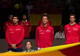 Equipo español de la Copa Davis liderado por Carlos Alcaraz.