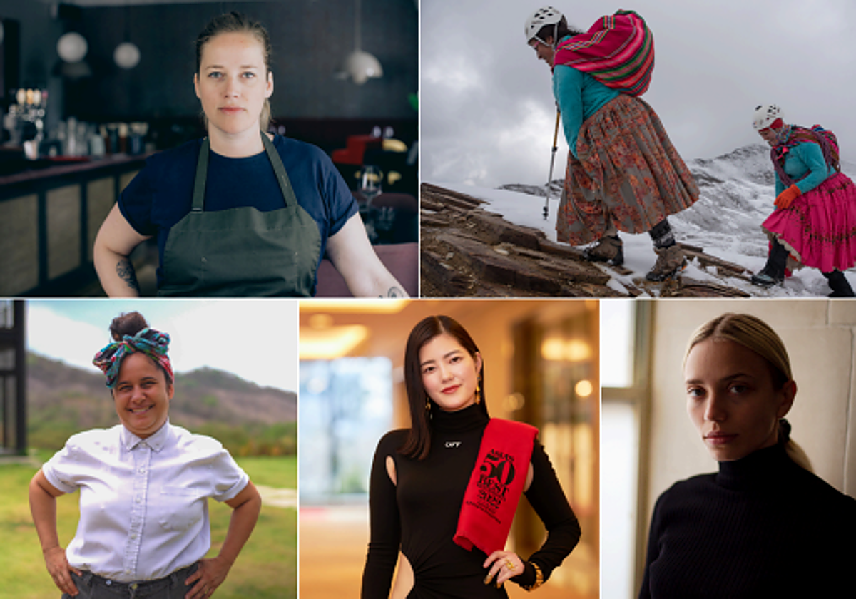 Kamilla Seidler, Dora Magueño y Ana Lía Gonzáles, Valentina Álvarez, Natsuko Shoji e Isabella Potí.