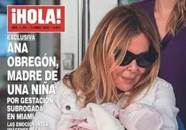 Portada de ¡Hola! con Ana Obregón saliendo de la clínica con su bebé.