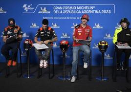 Jack Miller, Maverick Viñales, Francesco Bagnaia y Marco Bezzecchi.