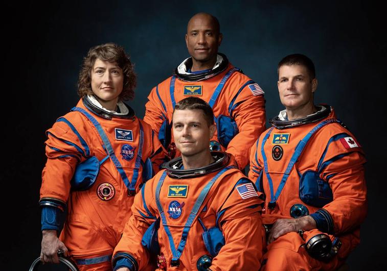 Los cuatro astronautas de la misión Artemis II.