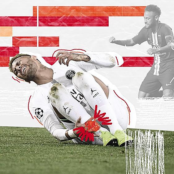 Neymar: casi dos años de baja en su etapa en el PSG