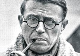 Jean-Paul Sartre, en una de sus imágenes más célebres.