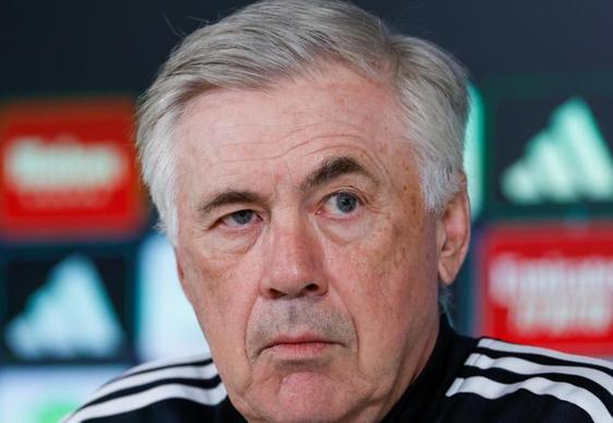 Carlo Ancelotti, durante la rueda de prensa.