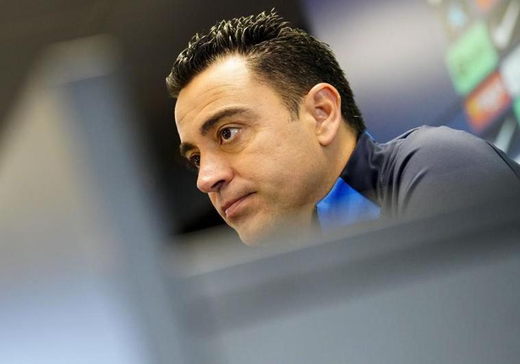 Xavi Hernández, entrenador del Barça, en conferencia de prensa.