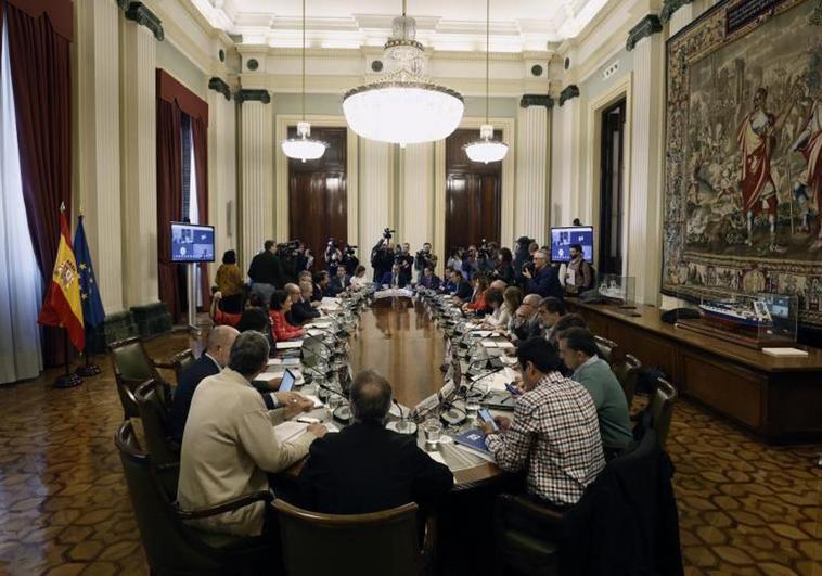 Vista general de la reunión de la Mesa de la Sequía en el Ministerio de Agricultura.