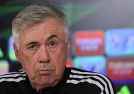 Carlo Ancelotti, durante su rueda de prensa previa al Real Madrid-Celta.