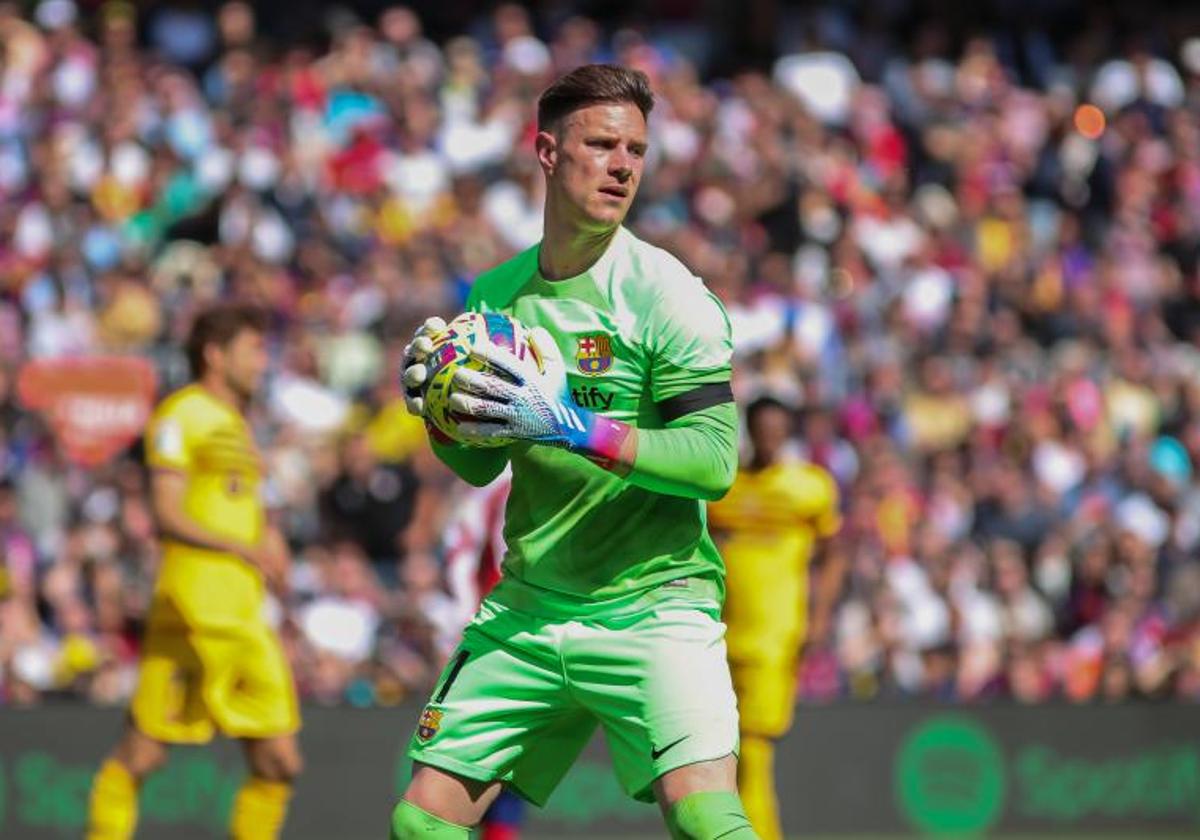 Marc-André ter Stegen, durante el duelo entre Barça y Atlético.