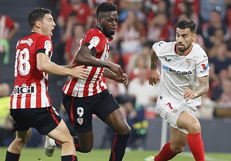 Zarpazo del Sevilla en San Mamés para despedirse del descenso