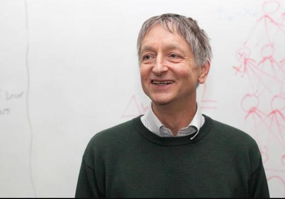 Geoffrey Hinton, cuando recibió el Premio Fronteras del Conocimiento de la Fundación BBVA en 2017.