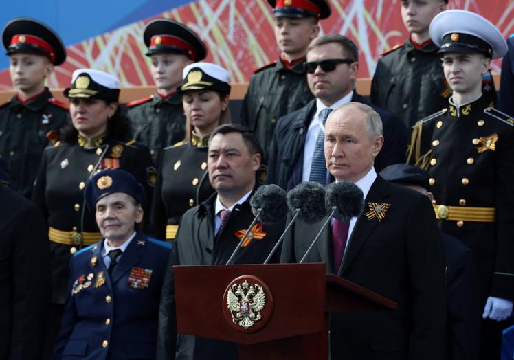 Putin, durante el desfile.