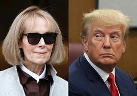 E. Jean Carroll. y Donald Trump.