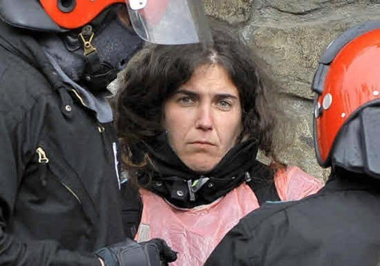 Urtza Alkorta, candidata de Ondarroa, en una imagen de su detención en 2013.