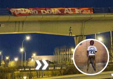 Cuatro detenidos por 'ahorcar' un muñeco de Vinicius en un puente de Madrid