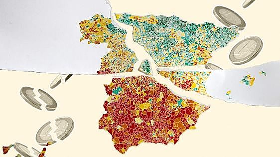 La brecha económica rompe a España en dos