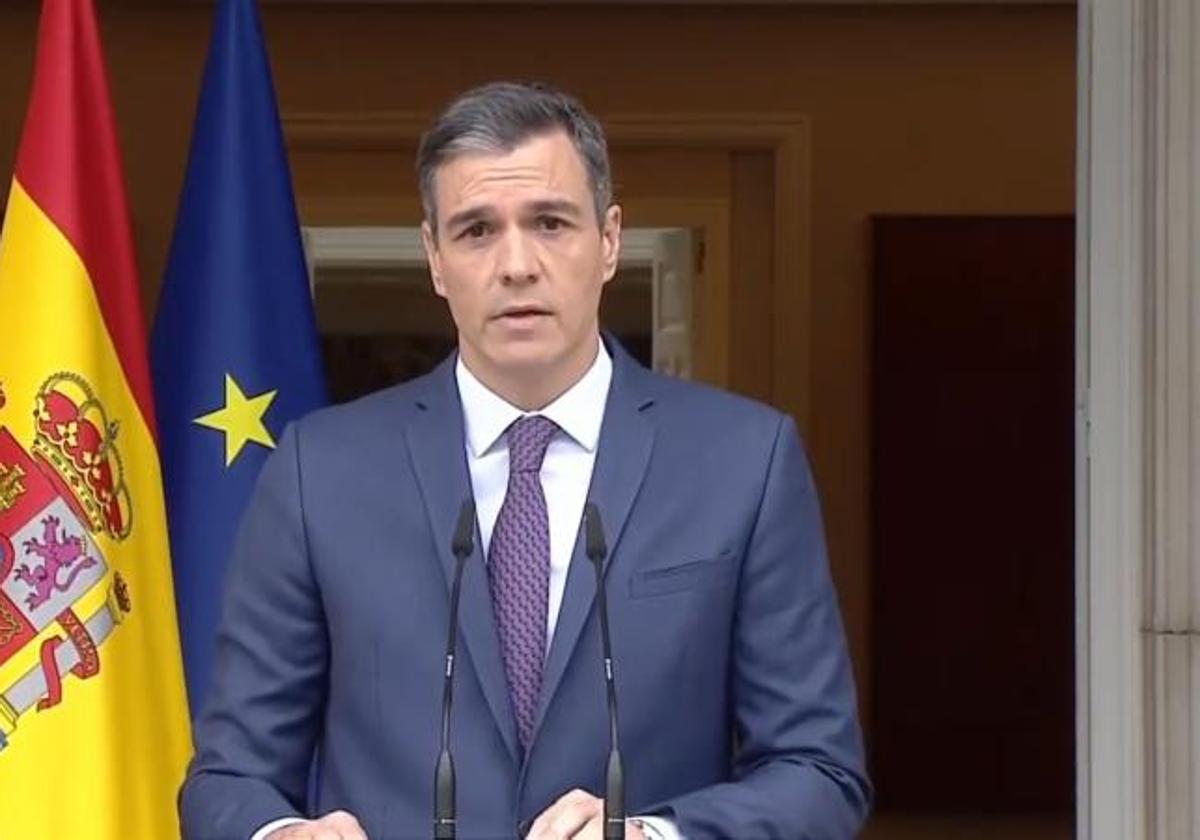 Pedro Sánchez realiza este lunes una declaración institucional.