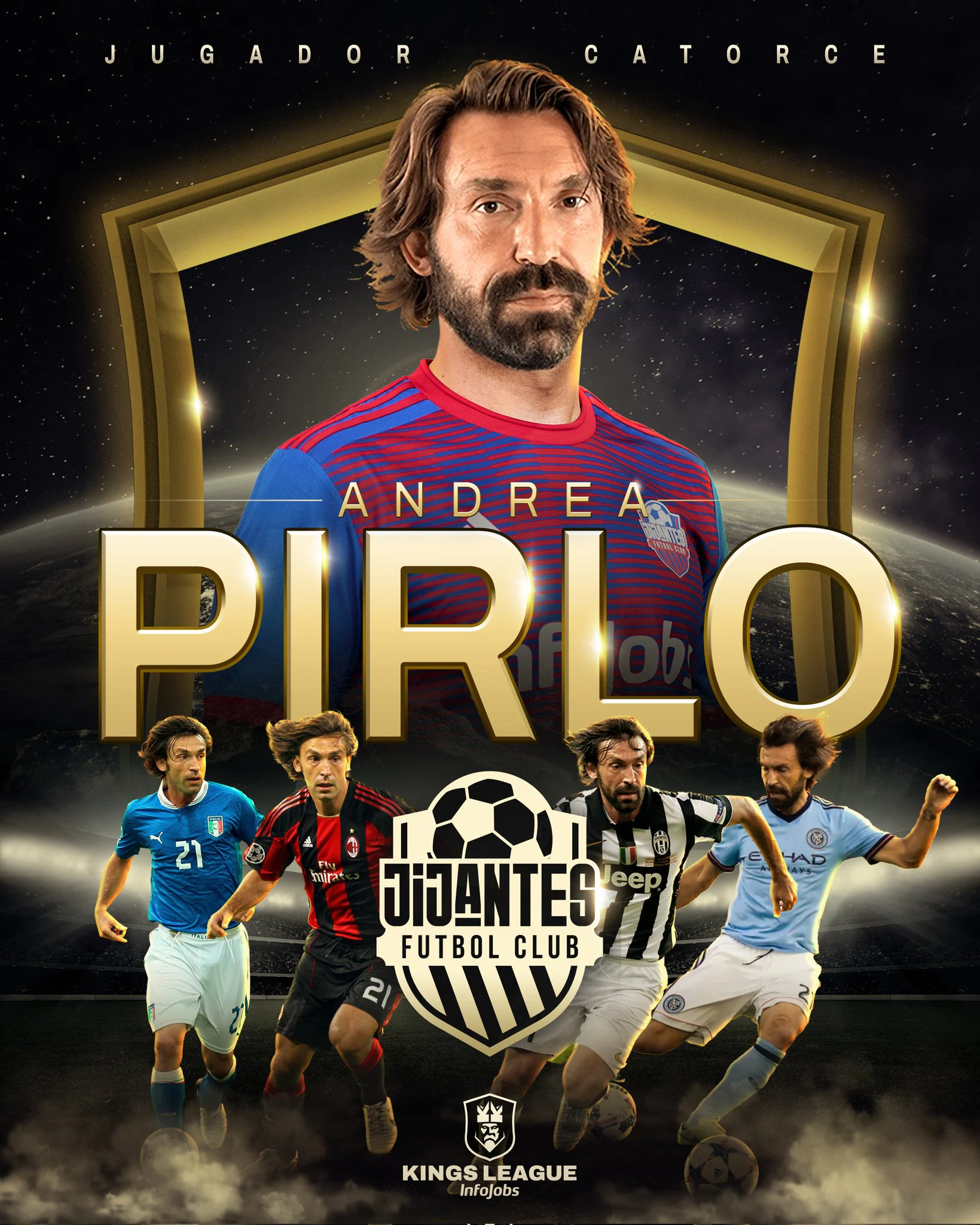 Andrea Pirlo, el nuevo fichaje de la Kings League de Piqué