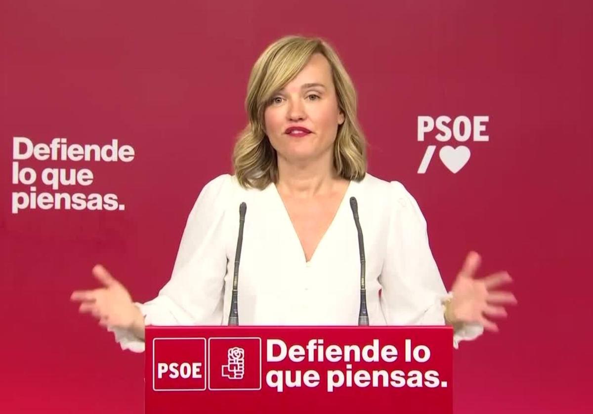 La portavoz del PSOE y ministra de Educación Pilar Alegría