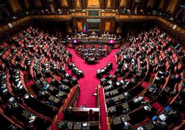 El pleno del Senado italiano, en una imagen de archivo.