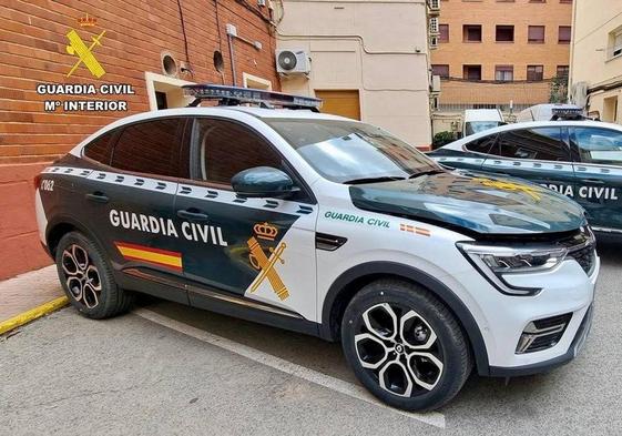 Coches en la coamndancia de la Guardia Civil de Albacete.