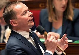 El ministro francés de Trabajo, Olivier Dussopt, en una sesión en la Asamblea Nacional.