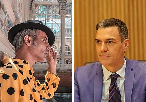 Pitingo (izquierda) y Pedro Sánchez